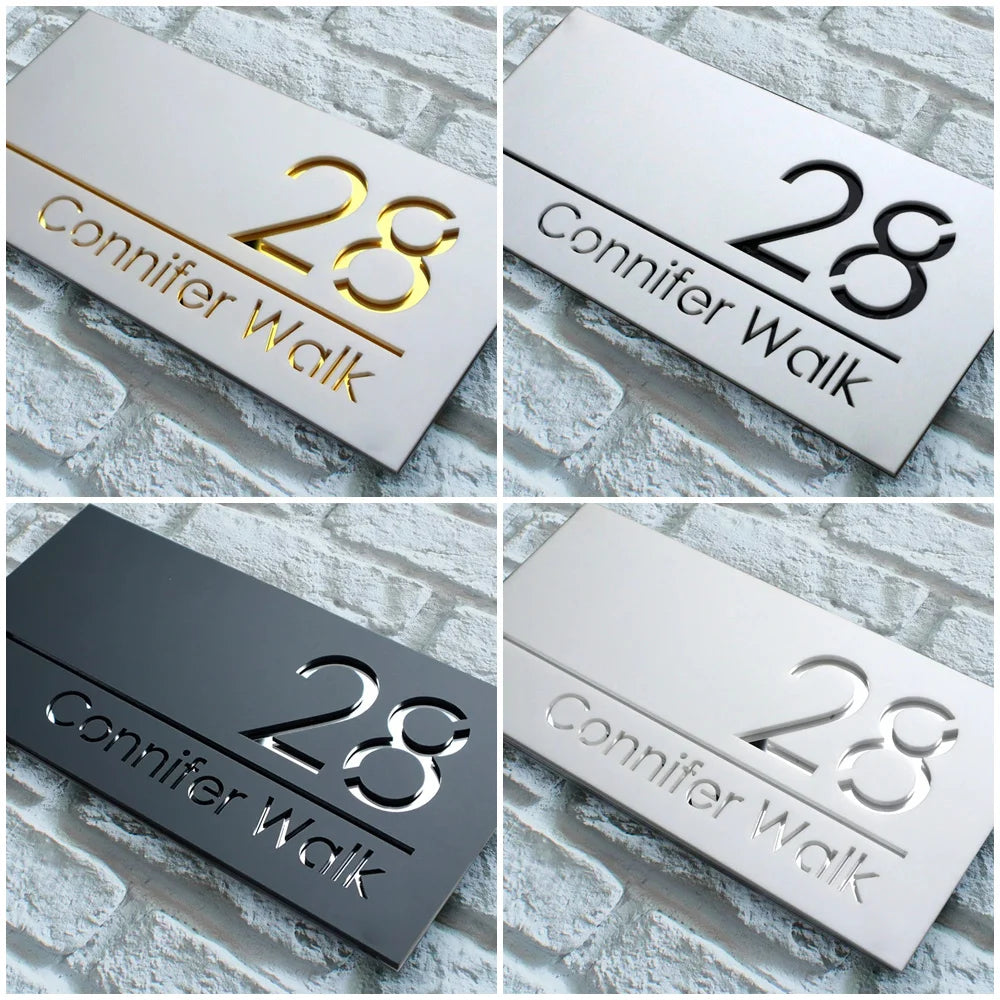 Custom Acrylic House Number Sign