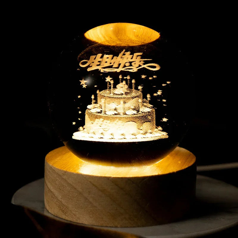 Crystal Christmas Ball Light