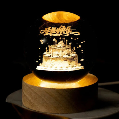 Crystal Christmas Ball Light